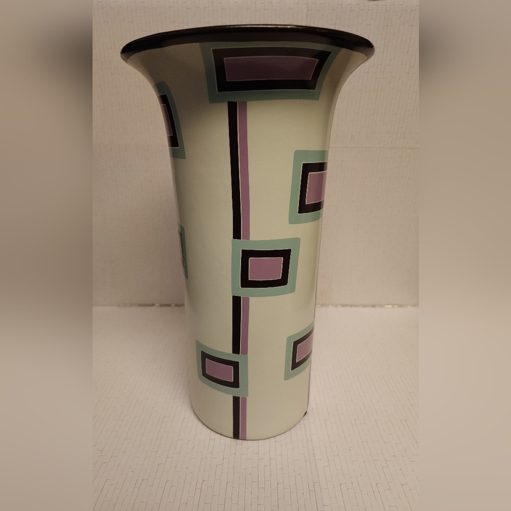 Vintage modern art Geometric Vase